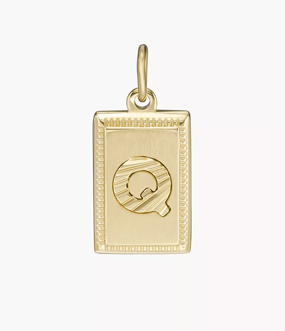 Oh So Charming Gold-Tone Stainless Steel Initial Charm  JF04265710
