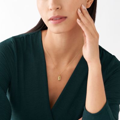 Oh So Charming Gold-Tone Stainless Steel Initial Charm 