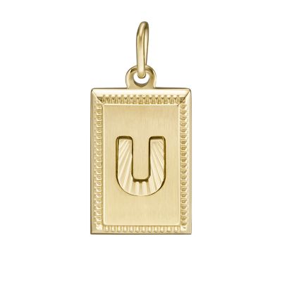 Oh So Charming Gold-Tone Stainless Steel Initial Charm