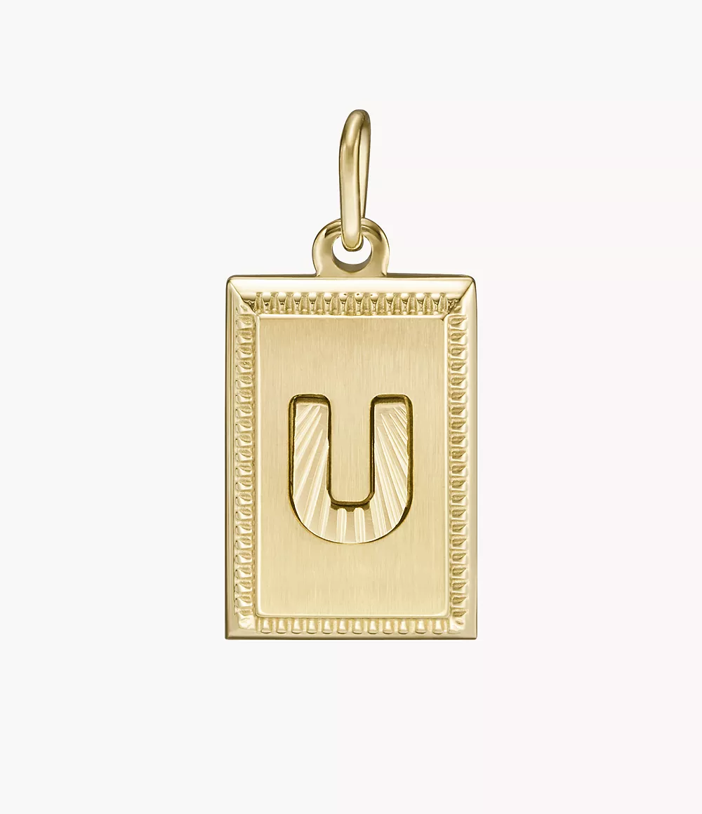 Oh So Charming Gold-Tone Stainless Steel Initial Charm  JF04269710
