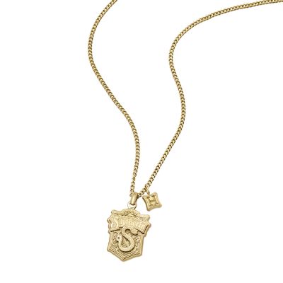 Collana a catena Harry Potter™ Serpeverde™ in edizione limitata in acciaio  color oro - JF04297710 - Fossil