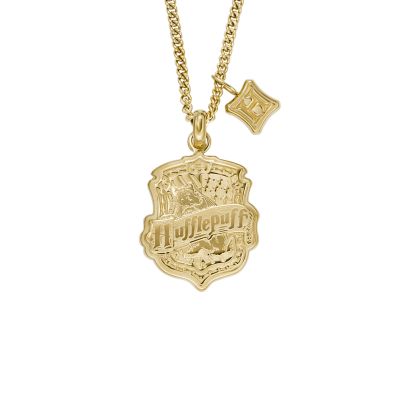 Limited Edition Harry Potter™ Hufflepuff™ Gold-Tone Stainless Steel Chain Necklace