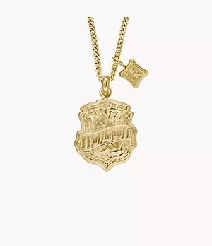 Limited Edition Harry Potter™ Hufflepuff™ Gold-Tone Stainless Steel Chain Necklace