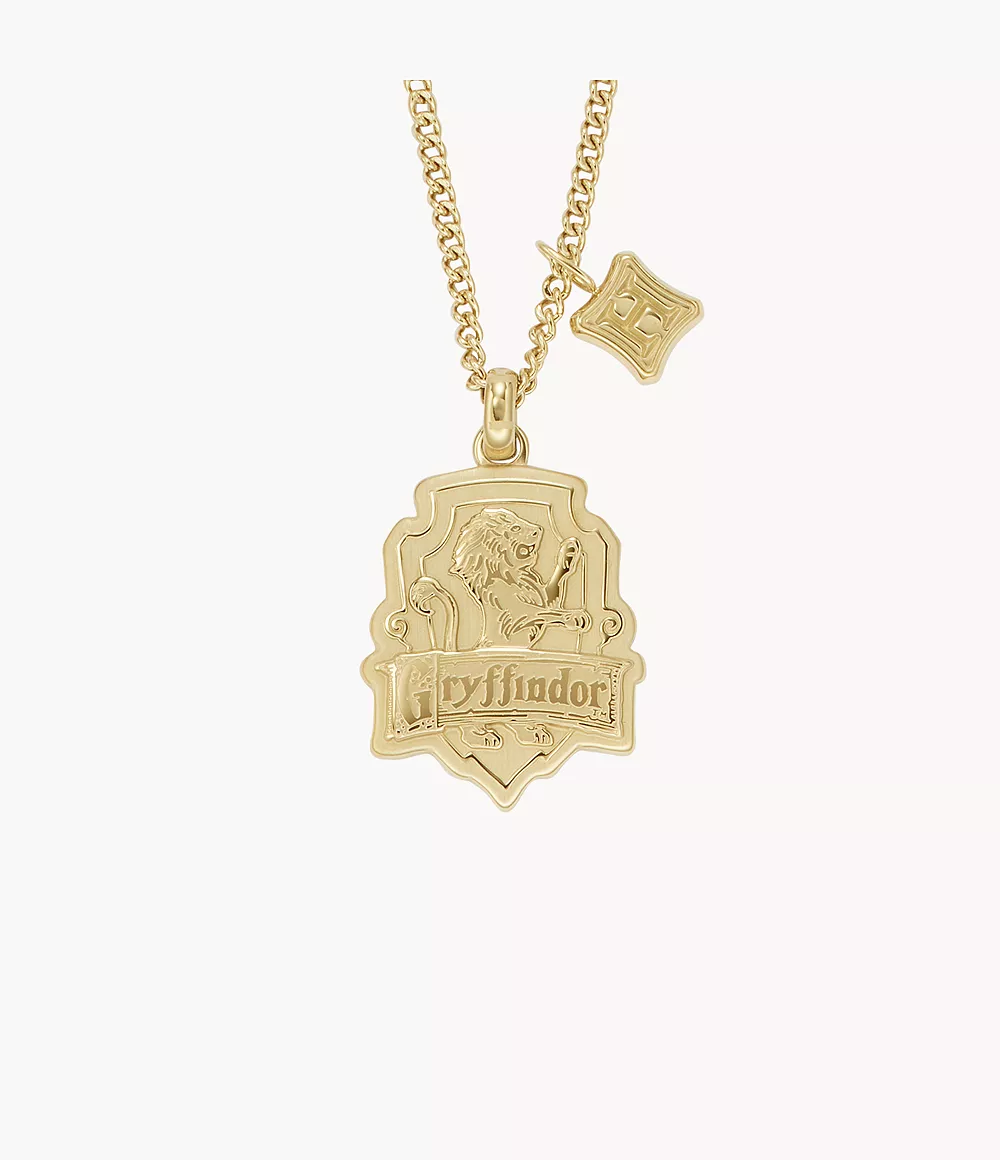 Fossil Unisex Limited Edition Harry Potter™ Gryffindor™ Gold-Tone Stainless Steel Chain Necklace