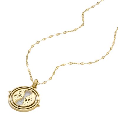 Gold time turner on sale necklace