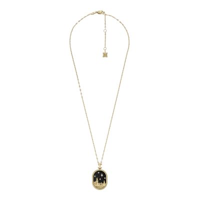 Collana a catena Harry Potter™ con castello di Hogwarts™ in edizione  limitata in acciaio color oro - JF04303710 - Fossil