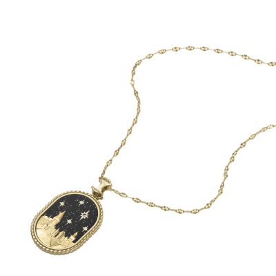 Collana a catena Harry Potter™ Grifondoro™ in edizione limitata in acciaio  color oro - JF04299710 - Fossil