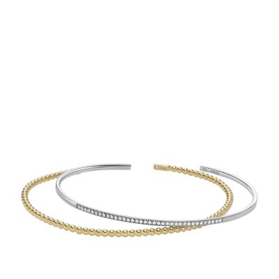 

Fossil Femmes Coffret bracelets All Stacked Up en acier inoxydable bicolore