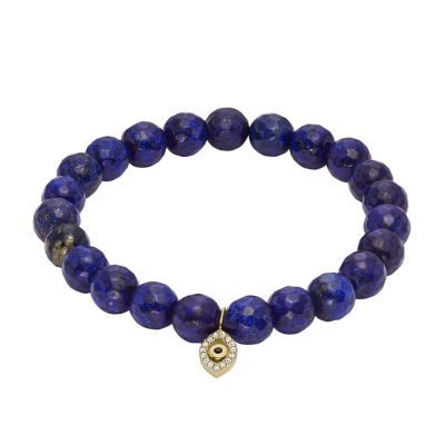 Fossil Women Sutton Modern & Magic Dyed Lapis Beaded Bracelet