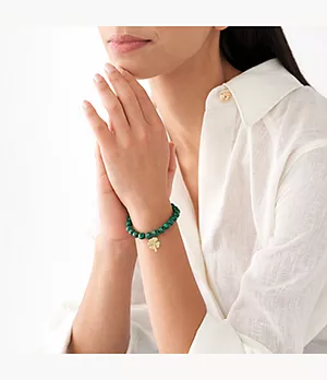 Sutton Modern & Magic Reconstituted Green Malachite Beaded Bracelet