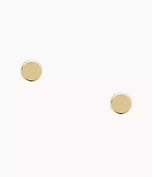 All Stacked Up Gold-Tone Stainless Steel Stud Earrings
