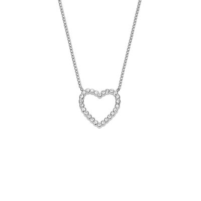 Sadie Open Heart Rose Gold-Tone Stainless Steel Necklace