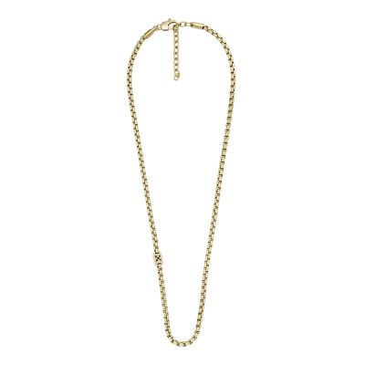 Adventurer Gold-Tone Stainless Steel Chain JF04337710 - Necklace Fossil 