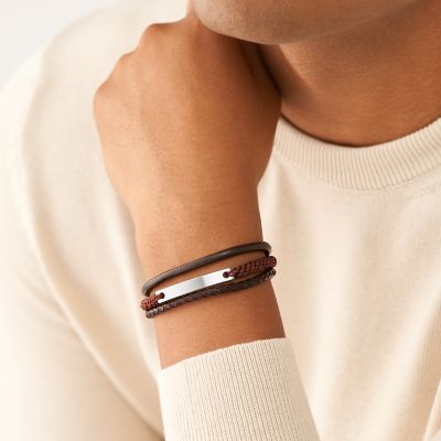 Leather JF04341040 - Drew Bracelet - Strand Fossil Multi Brown