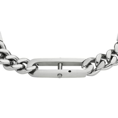 Heritage D-Link Stainless Fossil Bracelet Chain - JF04342040 - Steel