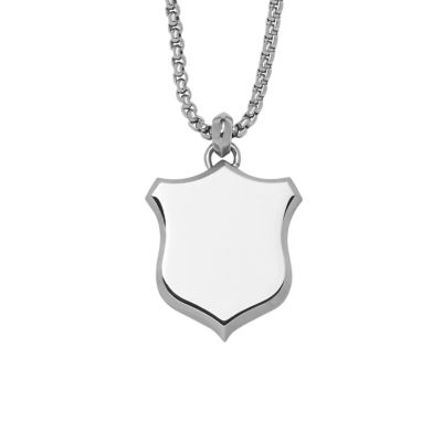 Heritage Shield Stainless Steel Pendant Necklace