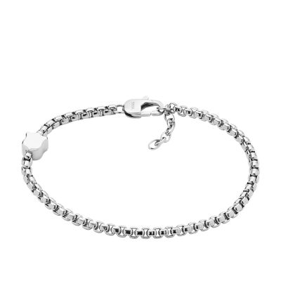 Le Bracelet Fossil femme, à chaîne Heritage D-Link en acier inoxydable,  bicolore, JF04349998