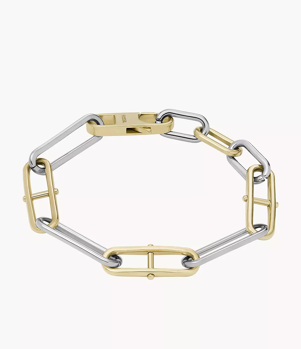 Image of Heritage D-Link Two-Tone Stainless Steel Chain Bracelet