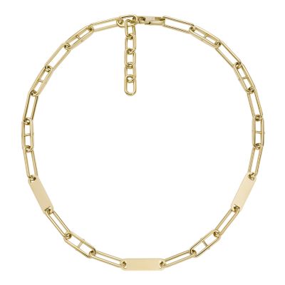 Heritage Essentials Gold-Tone Stainless Steel Chain Necklace