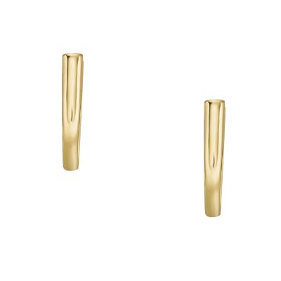 Heritage Essentials Gold-Tone Stainless Steel Hoop Earrings