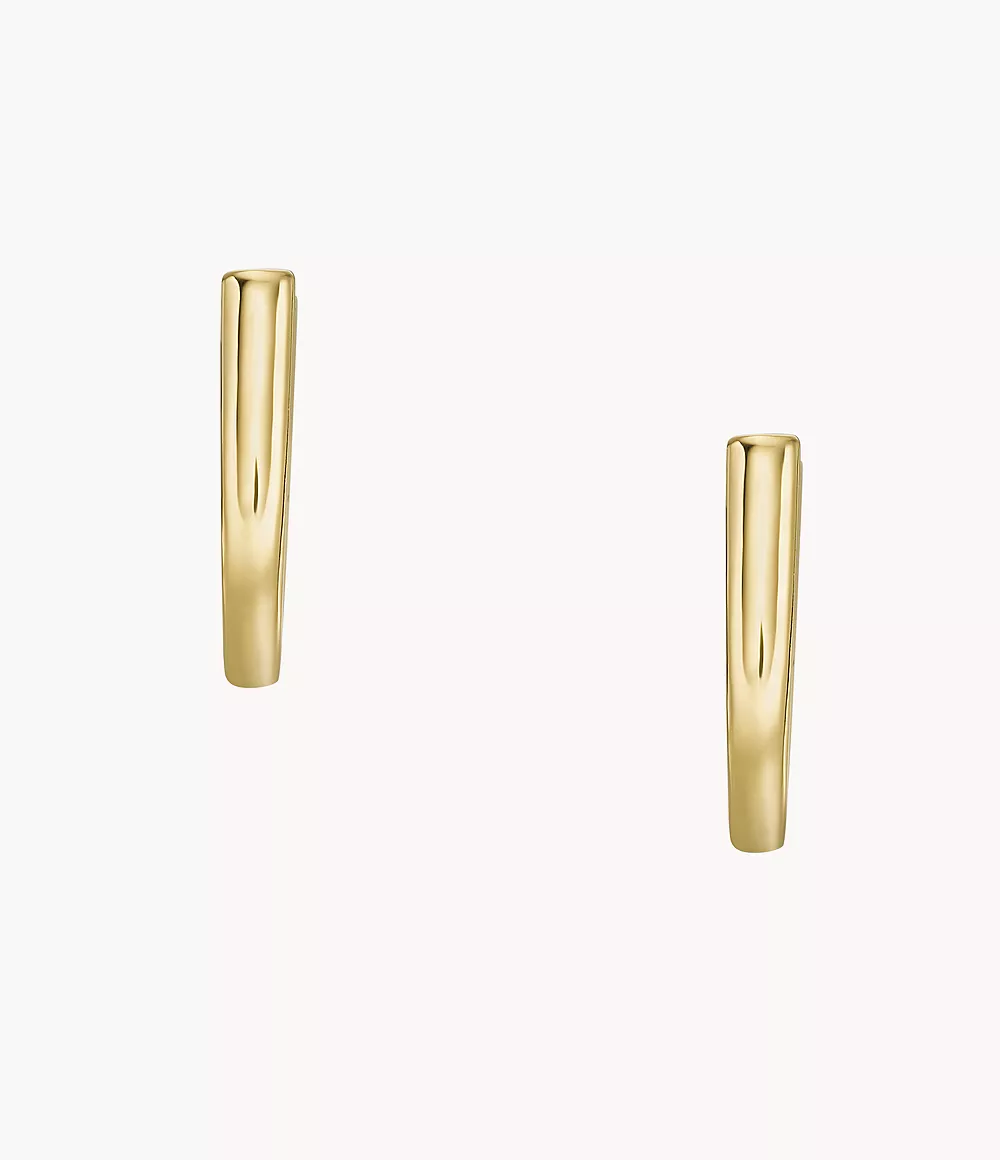 Image of Heritage Essentials Gold-Tone Stainless Steel Hoop Earrings