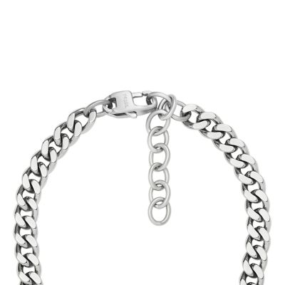 Heritage D-Link Stainless Steel Chain Necklace - JF04356040 - Fossil