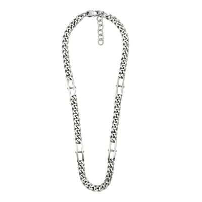 Heritage D-Link Gold-Tone Stainless Steel Chain Necklace - JF04102710 -  Fossil