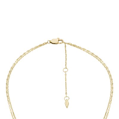 Sadie Tokens Of Affection Two-Tone Stainless Steel Chain Necklace -  JF04357998 - Fossil