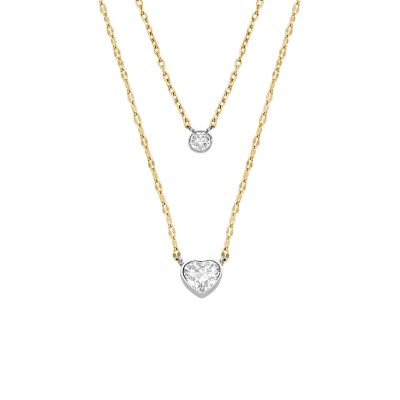 Sadie Open Heart Rose Gold-Tone Stainless Steel Necklace