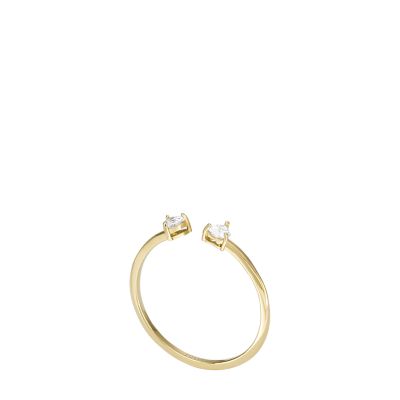 Sadie Tokens Of Affection Gold-Tone Stainless Steel Toi Et Moi Ring