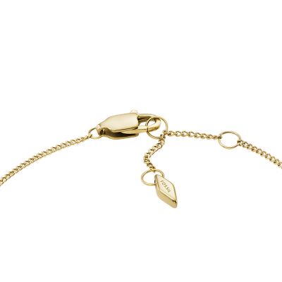 FOSSIL SADIE ブレスレット Sadie Love Notes Two-Tone Stainless Steel Station Bracelet