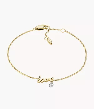 Sadie Love Notes Two-Tone Stainless Steel Station Bracelet
