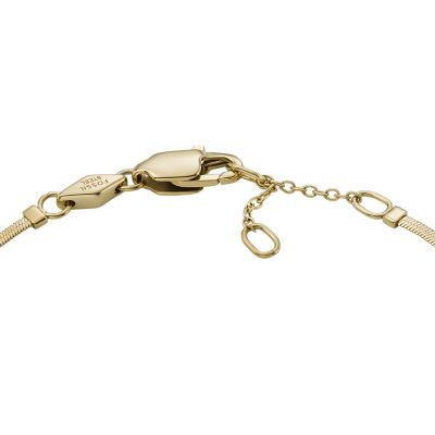 Barbie™ x Fossil Special Edition Gold-Tone Stainless Steel Chain Bracelet -  JF04497710 - Fossil