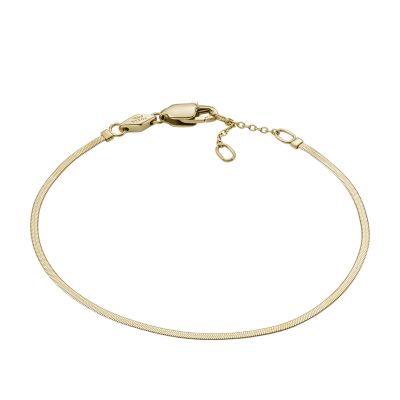 Barbie™ x Fossil Special Edition Gold-Tone Stainless Steel Chain Bracelet -  JF04497710 - Fossil