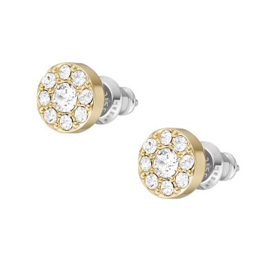Sadie All Stacked Up Gold-Tone Stainless Steel Stud Earrings