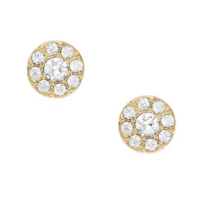 Ellis All Stacked Up Gold-Tone Stainless Steel Stud Earrings