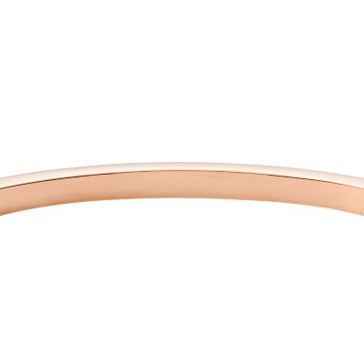 Sadie Shine Bright Rose Gold-Tone Stainless Steel Bangle Bracelet