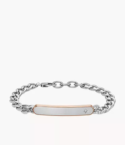 Classic Two-Tone Stainless Steel Chain Bracelet - JF04395998 - Fossil