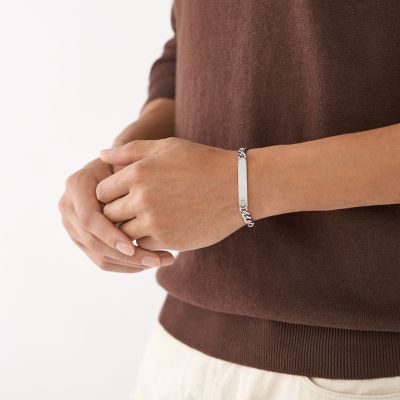 Le Bracelet Fossil femme, à chaîne Heritage D-Link en acier inoxydable,  bicolore, JF04349998