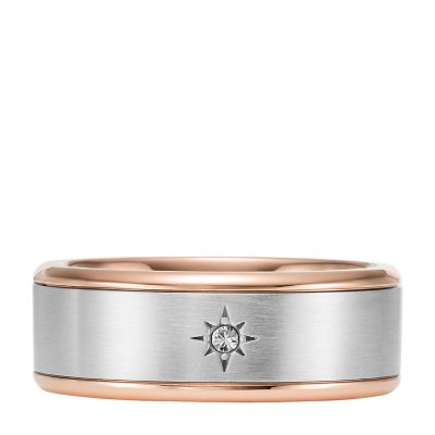 Classic Two-Tone Stainless Steel Band Ring