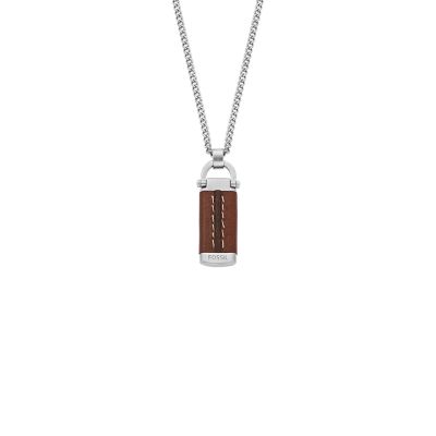 Fossil Kette mit Anhänger »HERITAGE D-LINK GLITZ, JF04583710«, mit Zirkonia  für bestellen