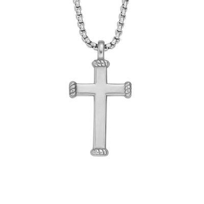 Fossil cross sale necklace