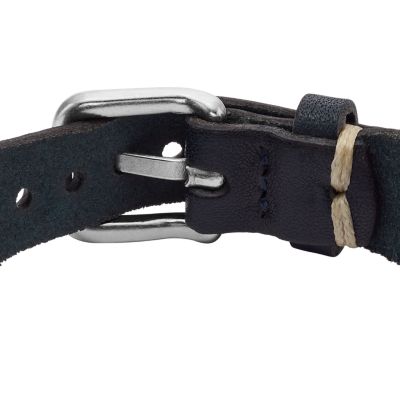 Leather JF04406040 Leather Strap - Navy Essentials Bracelet Fossil -