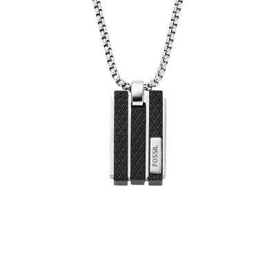 Chevron Stainless Steel Dog Tag Necklace