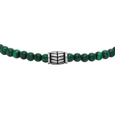 Reconstituted Malachite Beaded Bracelet