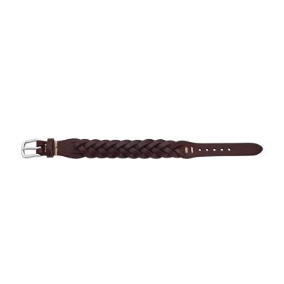 Leather Essentials Brown Leather Strap Bracelet