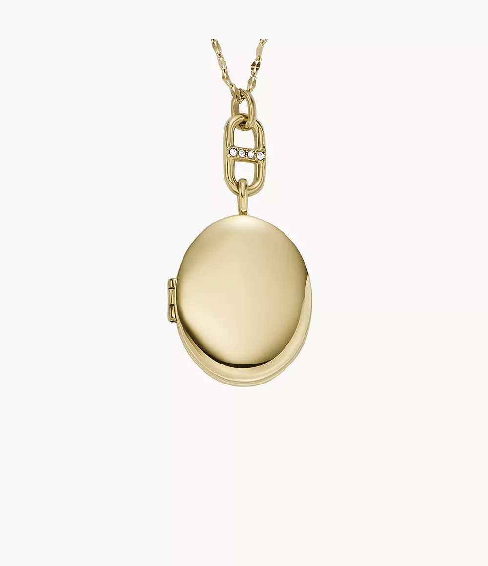 Heritage Locket Collection Gold-Tone Stainless Steel Chain Necklace  JF04426710
