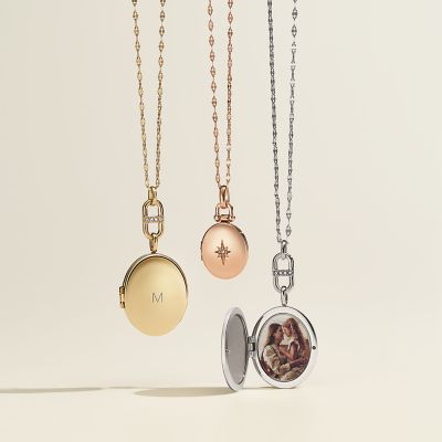 Heritage Locket Collection Stainless Steel Chain Necklace