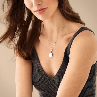 Fossil Pendants Necklaces US And Women: Chains, Gold & More For Silver -
