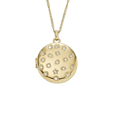 Locket Collection Gold-Tone Stainless Steel Chain Necklace